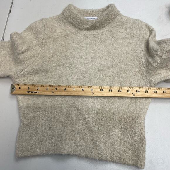 & Other Stories beige fuzzy knit cropped soft sweater size XS Alpaca blend - Picture 6 of 11